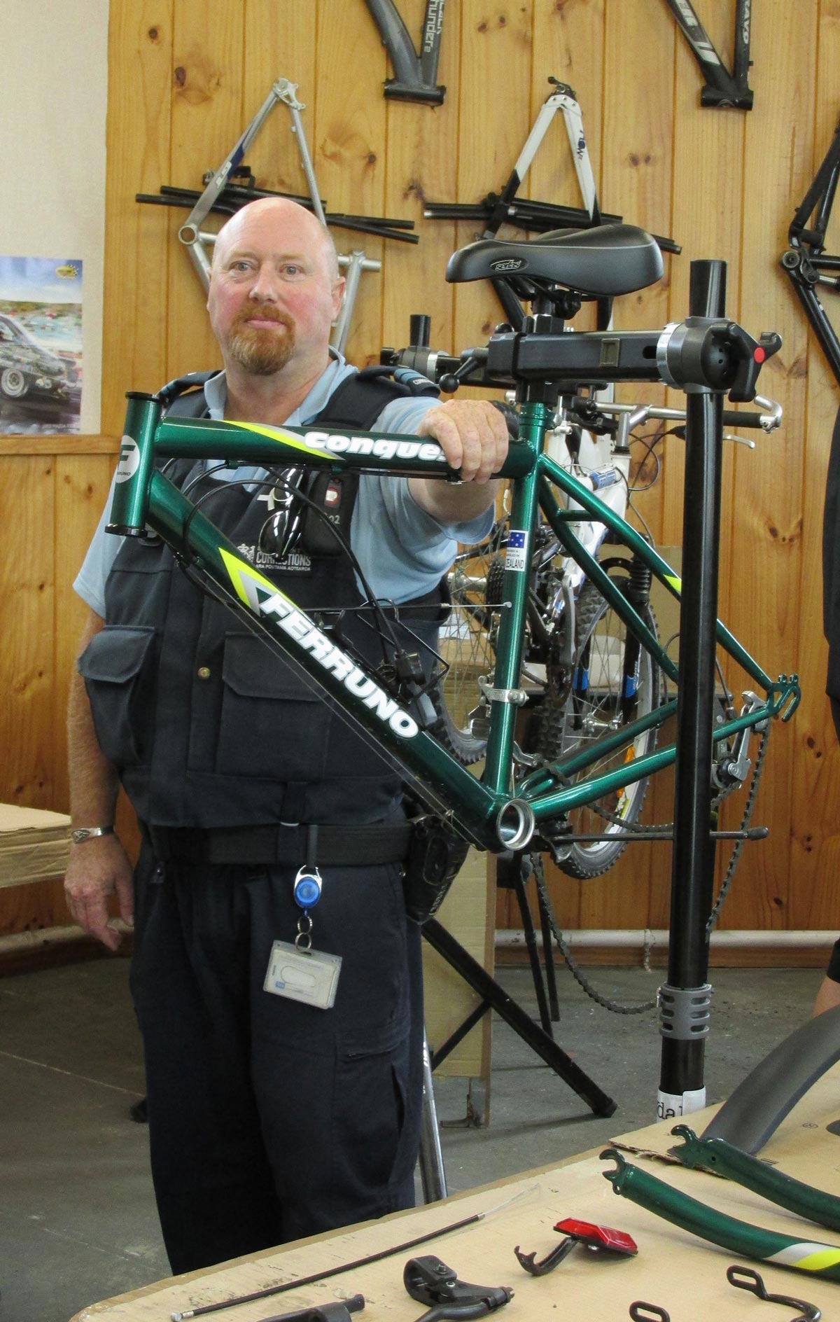 Offender Employment Instructor Aaron Jeffs in the workshop