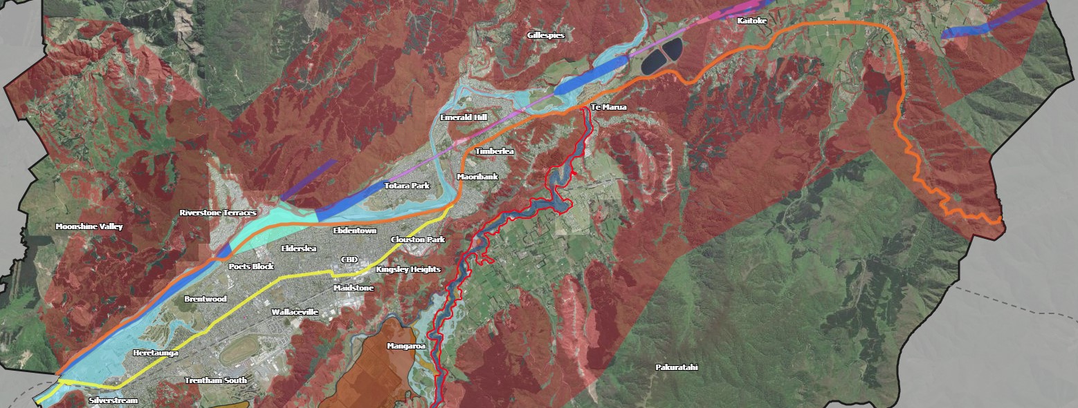 Image of map showing natural hazards