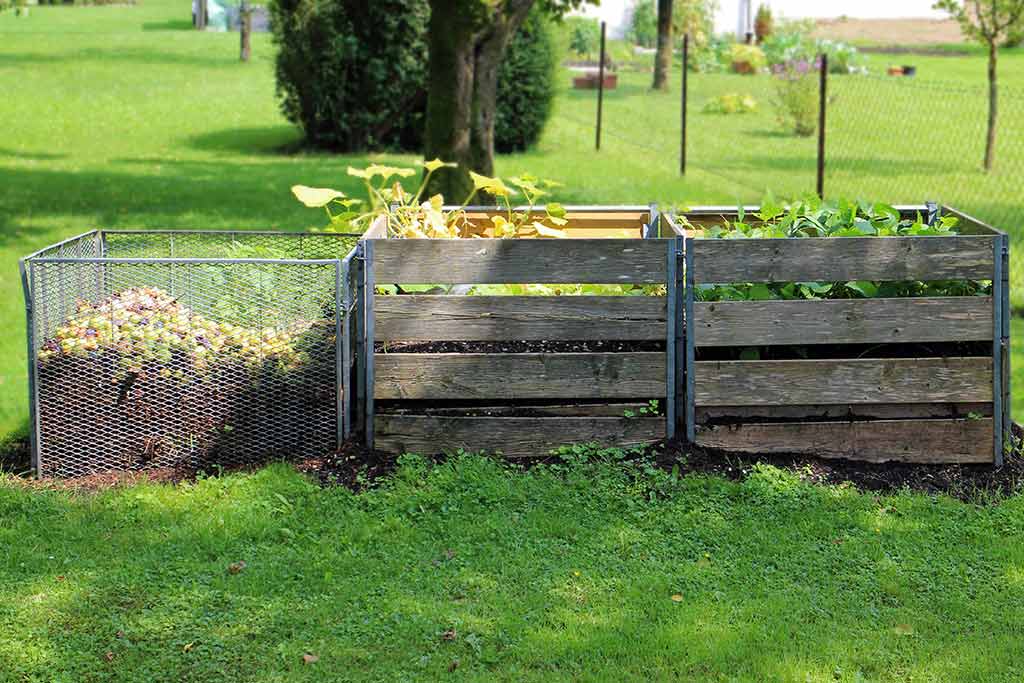 Compost in the garden